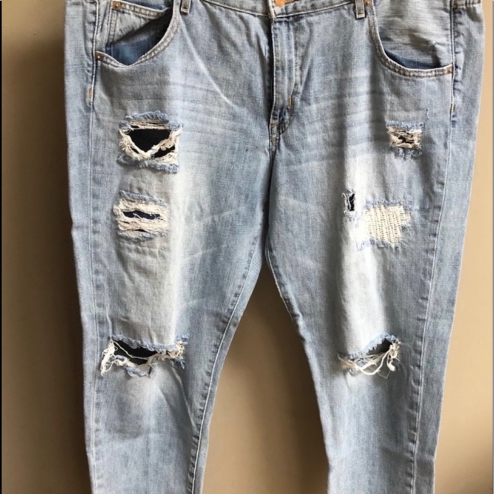 Size 18 distressed crop boyfriend Jeans
